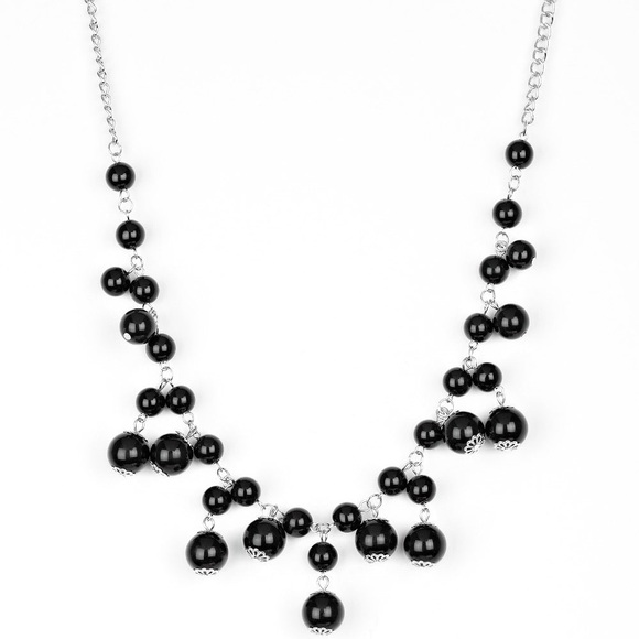 Paparazzi Always Room At The Top Black Necklace and Earrings - Picture 5 of 5